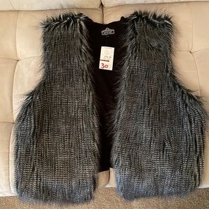 NWT faux fur vest